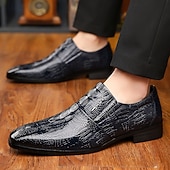 levne Poloformální-Pánské modré texturované oxfordky – elegantní společenské boty z umělé kůže s lesklým povrchem, elegantní společenské boty do kanceláře, na svatby a společenské akce