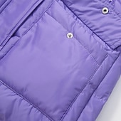 economico Giacca in piuma e parka per ragazze-Bambini Ragazze Cappotto in Piuma Giacca Imbottita Tinta unica Moda Tasca Scuola Cappotto Capispalla 4-12 Anni Autunno Nero Rosso Viola