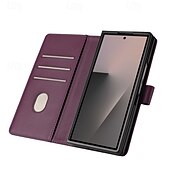 Недорогие Чехлы для Samsung-телефон Кейс для Назначение SSamsung Galaxy Z-образный сгиб 7 Кейс на заднюю панель Откидная подножка Разъем для карты Защита от удара Ретро ТПУ Кожа PU