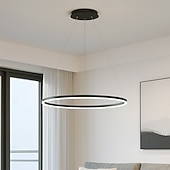 お買い得  リング＆ラウンドデザイン-LED　ペンダント　ライト　40/60/80cm　1ライト　リングサークル　デザイン　調光可能　アルミニウム　塗装仕上げ　豪華　モダン　スタイル　ダイニングルーム　ベッドルーム　ペンダント　ランプ　110-240v　リモコン　調光可能