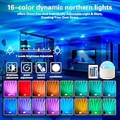 billiga Rumsdekoration Ljus-USB LED Projektor Nattlampa Aurora Stjärnhimmel Vattendynami Lampa för Sovrum Vardagsrum Dekorationssemester Alla hjärtans dag Gåva