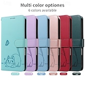 levne Ostatní pouzdra-telefon Carcasă Pro Google Pixel 10 Pro XL Pixel 9 Pro XL Pixel 8 Pro Pixel 7 Pro Pouzdro na peněženku Ochrana celého těla s Lanyardem Nárazuvzdorné Kočka Retro PU kůže