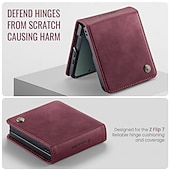 preiswerte Samsung-Handyhülle-Handy Hülle Handyhüllen Für Samsung Galaxy Z Flip 7 Magnetische Adsorption Brieftaschenhülle Magnetisch Vollschutz Ständer TPU PU-Leder