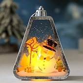 halpa sisätilojen jouluvalot-1 kpl 13 * 10 cm jouluinen led-elektroninen kynttilä retro-tuulivalo riippuva lyhty sisä- ja ulkokäyttöön kokoontumispöytäilmakehä koristevalo pieni lehtivalo ag10 * 3 paristoa