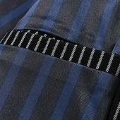 abordables Vestes Décontractées-Homme Veste Légère Veste Cargo Veste Décontractée Vacances Quotidien Respirant Avec Poches Printemps Automne Rayure Mode Classique Revers Régulier Noir Café Veste