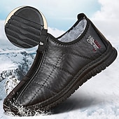 economico Stivali invernali e neve-scarpe invernali slip-on impermeabili da uomo con calda fodera in pelliccia, mocassini leggeri e casual antiscivolo per l&#039;esterno, adatti al freddo