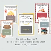 halpa Embrulho para presente-Christmas Gift Card Book Surprises On Every Page DIY Spiral-Bound Merry Christmas College Survival Gift Card Book Holder Ideal Gifts for Family, Friends, Teachers, Teens And Colleagues