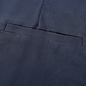 economico Giubbotti Casual-Per uomo Giacca di lino Formale Casa Bottoni Minimalista Primavera &amp; Autunno Autunno Tutte le stagioni Tinta unica Attivo Vintage Colletto a Camicia Regolare Blu marino Verde Cachi Azzurro Giacca