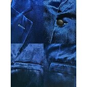 preiswerte Freizeitanzüge-Herren Blazerjacke Notch-Kragen Lässig Einfarbig Blazer Schwarz Dunkelblau Figurbetonter Schnitt Einreihig Zwei-Knöpfe