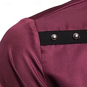 abordables camisa con botones para hombre-Hombre Camisa Camisa de verano Camisa casual Abotonar la camisa Negro Vino Verde Ejército Manga Larga Plano Diseño Vacaciones Hawaiano Botones Ropa Mezcla de Algodón Moda Casual Cómodo