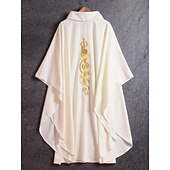 economico Cappotti &amp; Mantelli-Retrò Vintage Medievale Rinascimento Vestaglia Pianeta Prete cattolico Ricamato Costume Per uomo Religioso e spirituale Halloween Carnevale Performance LARP Fiera Rinascimentale Adulti Mantello