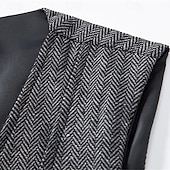 preiswerte Herrenweste-Herren Weste Gilet Urlaub Party Geschäft Mode Lässig Frühling Herbst Tasche 2 in 1 Knöpfe Polyester Bequem Einfach Einreihig Ein-Knopf V Ausschnitt Normale Passform Wein Marineblau Dunkelgray Kaffee