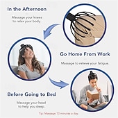 economico Massaggiatori per corpo-massaggiatore elettrico per cuoio capelluto a forma di artiglio di polpo, antistress, grattatesta, stimolazione dei capelli, massaggiatore per la testa, assistenza sanitaria