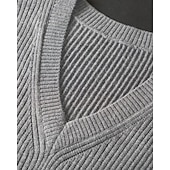 cheap Men&#039;s Sweater Vest-Men&#039;s Sweater Vest Dress Sweater Pullover Sweater Jumper Vest Knit Sweater Ribbed Knit Regular Tops Knitted Plain V Neck Fashion Casual Vacation Daily Wear Clothing Apparel Fall Winter Black Green S