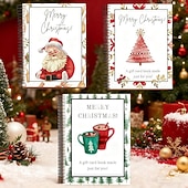 halpa Embrulho para presente-Christmas Gift Card Book Surprises On Every Page DIY Spiral-Bound Merry Christmas College Survival Gift Card Book Holder Ideal Gifts for Family, Friends, Teachers, Teens And Colleagues