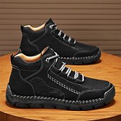 baratos Botas de cano curto-Botas de caminhada masculinas marrons com sola durável – calçados casuais versáteis para atividades ao ar livre, caminhadas e aventuras de fim de semana