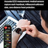 abordables Relojes inteligentes-iMosi ET472 Reloj inteligente 1.53 pulgada Smartwatch Reloj elegante Bluetooth ECG + PPG Podómetro Recordatorio de Llamadas Compatible con Android iOS Mujer Hombre Llamadas con Manos Libres