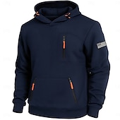 abordables Sudadera Táctica-Hombre Sudadera Sudadera Con Capucha Sudadera táctica con capucha Negro Verde Ejército Azul Marino Gris Claro Con Capucha Plano Bandera estadounidense de los Estados Unidos Cremallera Deporte Casual