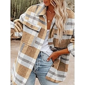 نسائي جاكيت شتوي جاكيت كاجوال مريح متنفس جيب Buttons طباعة كاجوال منقوش عطلة شارع فضفاض مناسب للبس اليومي صدر فردي عادية طوي عادي كم طويل ملابس خارجية أسود أزرق البحرية أخضر الربيع الخريف رخيصةأون معاطف شتوية-نسائي جاكيت شتوي جاكيت كاجوال مريح متنفس جيب Buttons طباعة كاجوال منقوش عطلة شارع فضفاض مناسب للبس اليومي صدر فردي عادية طوي عادي كم طويل ملابس خارجية أسود أزرق البحرية أخضر الربيع الخريف