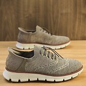 economico Sneakers Casual-scarpe da ginnastica Oxford traspiranti da uomo in maglia – scarpe casual leggere con finiture in pelle di vacchetta per camminare, indossare ogni giorno e viaggiare
