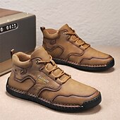 abordables Bottes-Chaussures de travail décontractées kaki pour hommes, baskets d&#039;extérieur à lacets durables avec semelle antidérapante pour la randonnée, le camping, la conduite et les activités quotidiennes