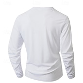 economico Magliette casual da uomo-Per uomo Maglietta Maglia Henley Camicia a Maniche Lunghe Manica Lunga Henley Primavera Autunno Semplice Moda Designer Essenziale Tasche Vacanza Streetwear Uscire Nero Bianco Blu marino Maglietta Top