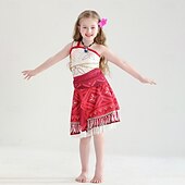 Недорогие Костюмы для девочек-Неделя книги 2026, принцесса Моана, платье Моаны, костюм, тематические костюмы для фильмов и сериалов, косплей по фильмам для девочек, детский карнавал, День защиты детей, Всемирный день книги, вечеринка, день рождения, пляж.