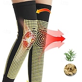 رخيصةأون الرعاية الشخصية والصحة-زوج واحد من أكمام الركبة ذاتية التسخين بالضغط على نقاط معينة من التورمالين، وسادات ركبة حرارية مزدوجة الجوانب من نبات الشيح للرجال &amp;دعامة دعم المفاصل الدافئة للنساء لعلاج برودة الساقين وتخفيف آلام