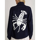 Γυναικεία Πουλόβερ Καθημερινό Μαλακή Ζώο Κοτλέ Κολάρο Πουκαμίσου Κουμπιά Πλεκτό Μακρυμάνικο Κανονικά μπλουζάκια Πλέκω ΕΞΩΤΕΡΙΚΟΥ ΧΩΡΟΥ Καθημερινά Σαββατοκύριακο Ρουμπίνι Βαθυγάλαζο Φθινόπωρο Χειμώνας Χαμηλού Κόστους Ανοιχτό μπροστινό κασκόλ-Γυναικεία Πουλόβερ Καθημερινό Μαλακή Ζώο Κοτλέ Κολάρο Πουκαμίσου Κουμπιά Πλεκτό Μακρυμάνικο Κανονικά μπλουζάκια Πλέκω ΕΞΩΤΕΡΙΚΟΥ ΧΩΡΟΥ Καθημερινά Σαββατοκύριακο Ρουμπίνι Βαθυγάλαζο Φθινόπωρο Χειμώνας