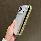 お買い得  iPhone用ケース-電話 ケース 用途 iPhone 17 Pro Max 17 Air 16 15 14 Pro Max Plus 13 Pro Max バックカバー 黄ばんでいない ブリンブリングリッターシャイニー 耐衝撃 レトロ風 TPU アクリル