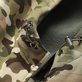 baratos jaqueta esportiva-Homens Casaco exterior Jaqueta Softshell Jaqueta de Trilha Férias Diário A Prova de Vento À Prova-de-Água Bolsos Outono Inverno Tecido Côr Camuflagem Moda Clássico Com Capuz Padrão Cinzento Verde