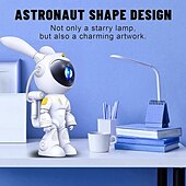 abordables Lumières de Noël-Projecteur d&#039;étoiles astronaute LED galaxie étoile veilleuse planétarium projecteur avec minuterie et télécommande chambre plafond projecteur lumière enfants cadeau