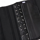 economico Corsetti-Per donna Corsetto modellante per la vita Intimo Modellante Corsetto sexy Moda Dolce Colore Puro Orlo irregolare Senza schiena Vacanza Streetwear Data Senza Maniche Top con spalle scoperte Nero Rosso