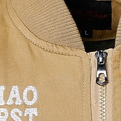 abordables Vestes Cargo-Homme Veste utilitaire Veste Cargo Veste Décontractée Vacances Quotidien Respirant Avec Poches Printemps Automne Drapeau national Mode Classique Col montant Régulier Noir Kaki Vert Véronèse Veste