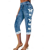  Per donna Pantaloni capri Leggings Vacanza Vintage Moda Lunghezza al polpaccio Misura del girovita medio Floreale Grafico Stampa 3D Stampa Morbido Traspirante Micro-elastico Casuale Quotidiano Vacanza