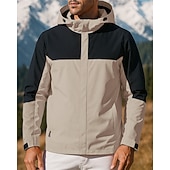 preiswerte Wasserdichte Jacken-Herren Windjacke Wanderjacke Regenmantel Außen Wasserdicht Winddicht Wanderoutfits Wanderbekleidung Frühling Herbst Jacke Jagd Angeln Camping / Wandern / Höhlenforschung Dunkelgrau Rot Blau