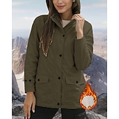 billige Fleece og 3 i 1 jakker-Dame Hettegenser Turjakke Vinterjakke Fleecejakke Vinter utendørs Hold Varm Vanntett Vindtett Fleecejakker Jakt Klatring Camping / fotturer / grotting Svart Hvit Militærgrønn Blå Lilla