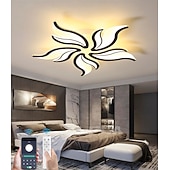 baratos Luzes de teto reguláveis-3-luz 5-luz 60/68/78/90/100 cm Regulável Design de Cluster Luzes de Tecto Metal Acrílico Multi Camadas Estilo Artístico Estilo Moderno Acabamentos Pintados Preto LED Moderno 110-120V 220-240V
