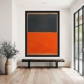 Недорогие Картины маслом-ручная роспись Марк Ротко репродукция холста настенное искусство Ротко абстрактное холст настенное искусство красный и желтый микс абстрактная живопись минимализм художественная живопись домашний