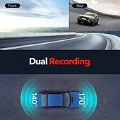 cheap Car DVR-HD 4K front camera 1080P rear camera dashcam with WiFi mobile connectivity and 1.5 inch IPS screen for loop recording.