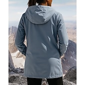 preiswerte Wasserdichte Jacken-Damen Kapuzenjacke Windjacke Outdoorjacke Außen Wasserdicht Winddicht Wanderoutfits Wanderbekleidung Frühling Herbst Jacke Klettern Camping / Wandern / Höhlenforschung Einfarbig Schwarz Weiß Rosa