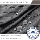 Недорогие Крышка обеденного стула-водонепроницаемые чехлы для стульев-табуретов, чехлы для стульев из спандекса с ромбовидным жаккардом, универсальные всесезонные чехлы для стульев для банкетов, свадеб и домашнего декора