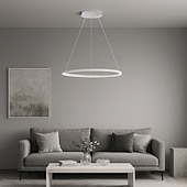 お買い得  リング＆ラウンドデザイン-LED　ペンダント　ライト　40/60/80cm　1ライト　リングサークル　デザイン　調光可能　アルミニウム　塗装仕上げ　豪華　モダン　スタイル　ダイニングルーム　ベッドルーム　ペンダント　ランプ　110-240v　リモコン　調光可能