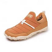abordables Botas de invierno y nieve-Botas de nieve cálidas de invierno sin cordones para hombre con suela antideslizante, diseño acolchado informal para caminar al aire libre, viajar en climas fríos y uso diario.