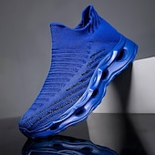 economico Scarpe da Corsa per Uomini-scarpe da ginnastica Flyknit verde neon da uomo: scarpe da corsa leggere in mesh traspirante per atleti, allenamento fitness e abbigliamento sportivo quotidiano