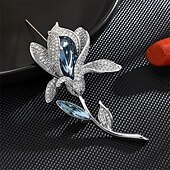 economico Spille e fermagli-Spille Classico Retrò Fiore Elegante Moda Personalizzato Semplice Lusso Spilla Gioielli Argento Per Matrimonio Feste Regalo Fidanzamento Balli di fine anno Festival
