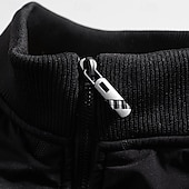 cheap Men's Downs &amp; Parkas-Men's Winter Jacket Quilted Jacket Fleece Jacket Parka Pocket Polyster Fleece lined Vacation Daily Wear Date Regular Fashion Casual Comfortable Thermal Warm Fall Winter Solid / Plain Color Black