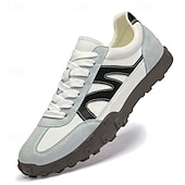 abordables Baskets-Baskets à lacets en similicuir pour homme, chaussures de sport rétro pour l&#039;extérieur – confortables pour la marche, l&#039;entraînement et le style décontracté