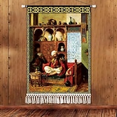 billiga Gobelänger-Skönhet Uyghur etnisk stil väggtapet konstnärlig bakgrundsdekoration boho hängande konst för sovrum vardagsrum eller café