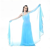 abordables Accessoires de danse-Accessoires de danse du ventre voile écharpe à main performance femme écharpe en mousseline de soie accessoires de pratique multicolores